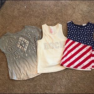 Lot Girls shirts / top sz XL